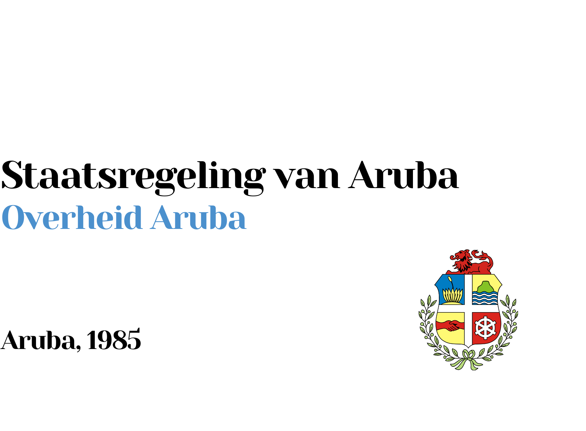 Staatsregeling van Aruba - Overheid Aruba