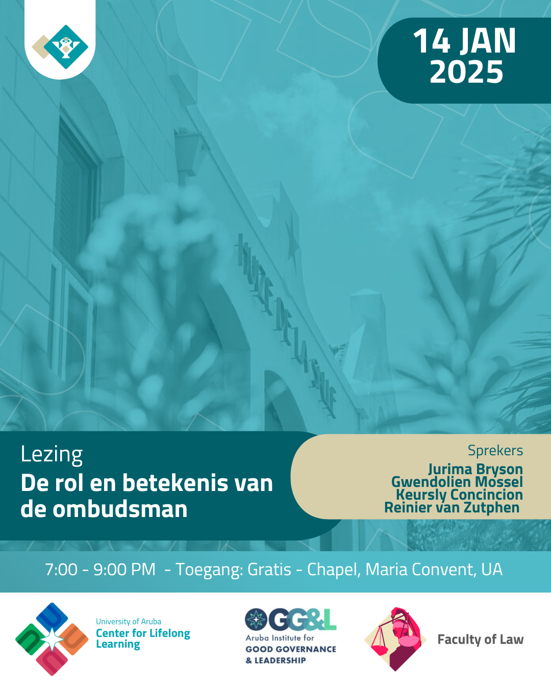 Cover Add - Lezing van Ombudsmannen Koninkrijk bij de Universiteit van Aruba - 10 jan 2025
